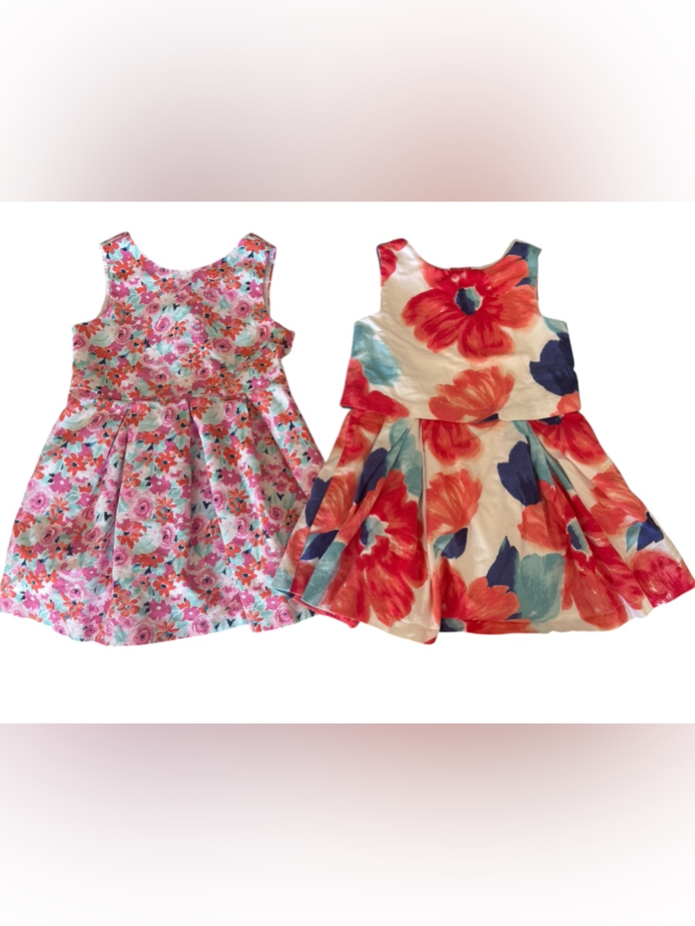 Janie and Jack Pink Red Summer Dresses